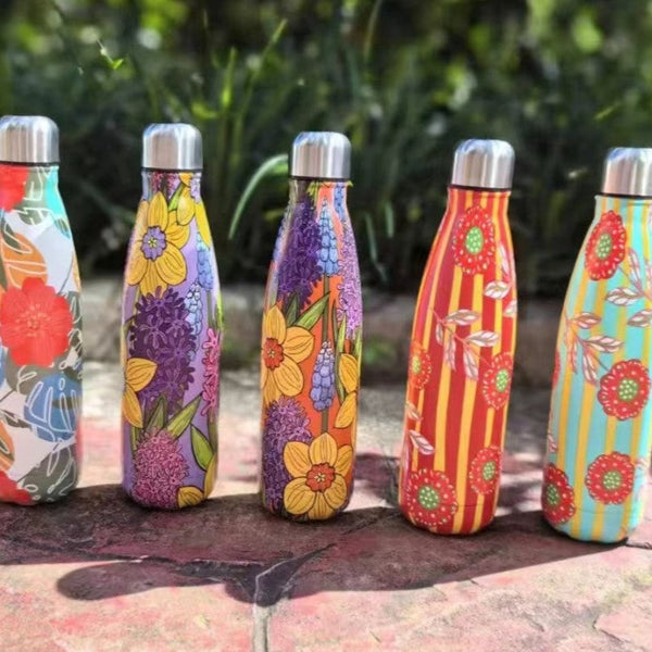 Floral Stainless Steel Water Bottle (500ml)