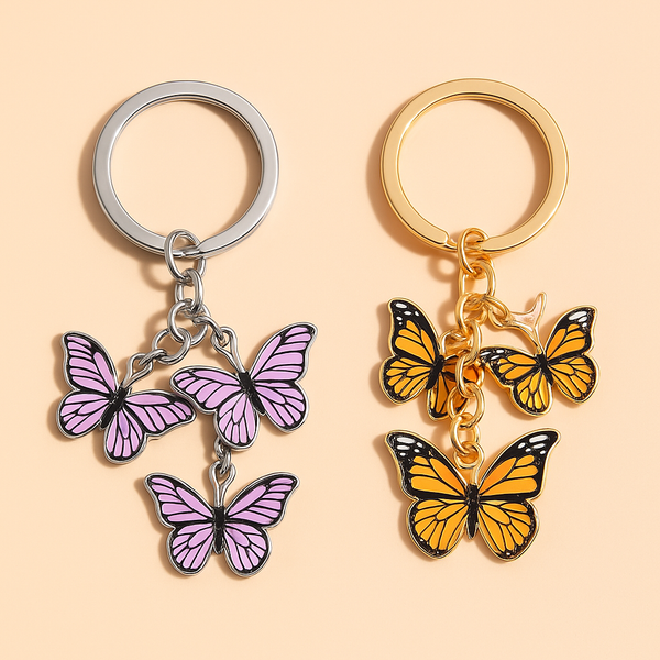 Floating Butterfly Keychain