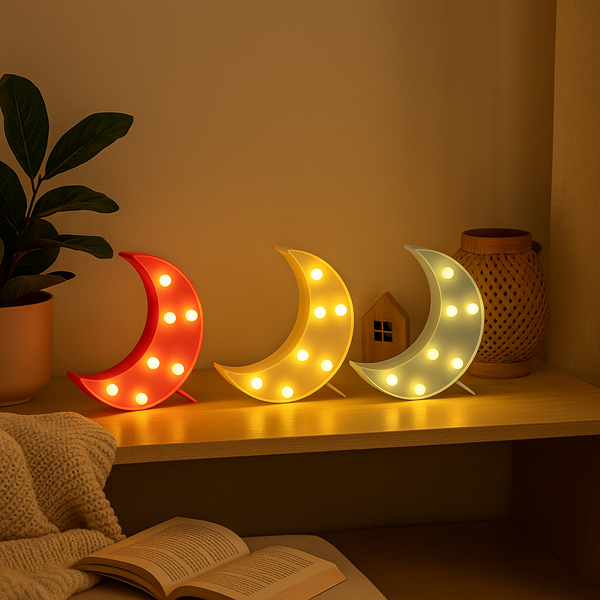 Battery Operated Moon Night Lamp- LED Crescent Light