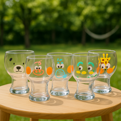 Fun Characters Kids Glass Cups