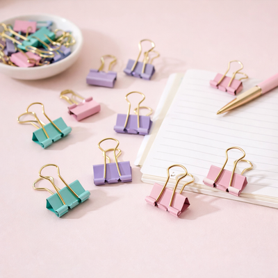 Pastel Binder Clips Set (Mix)