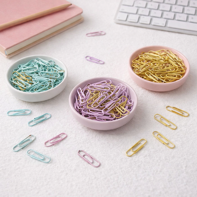 80-Piece Solid Pastel Clips Set