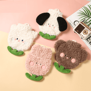 350ml plush animal kids hot water bag