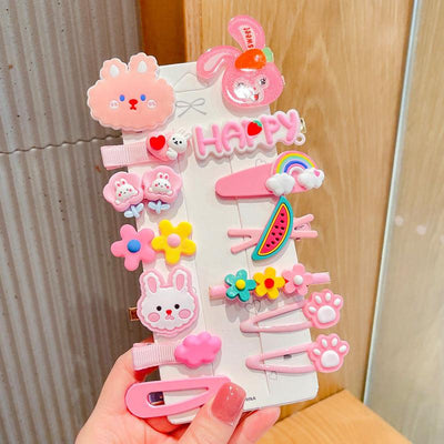 Summer Theme Hair Clips (Set of 14)