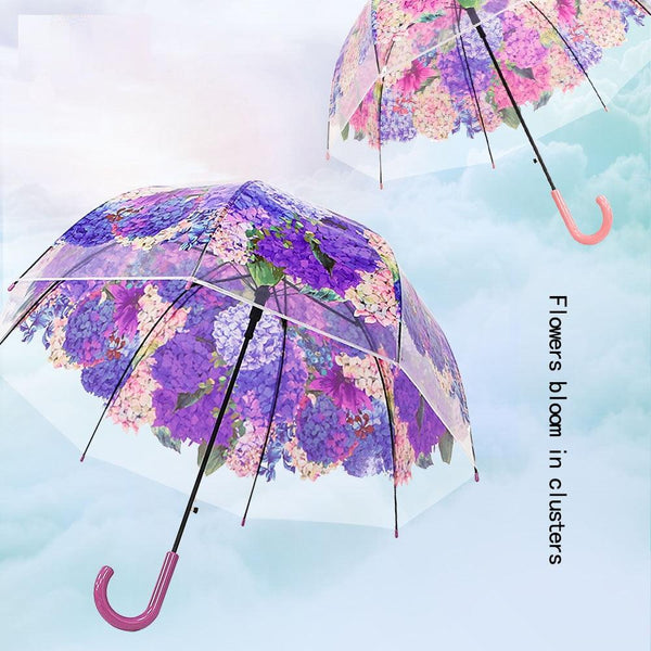 Hydrangea Transparent Umbrella
