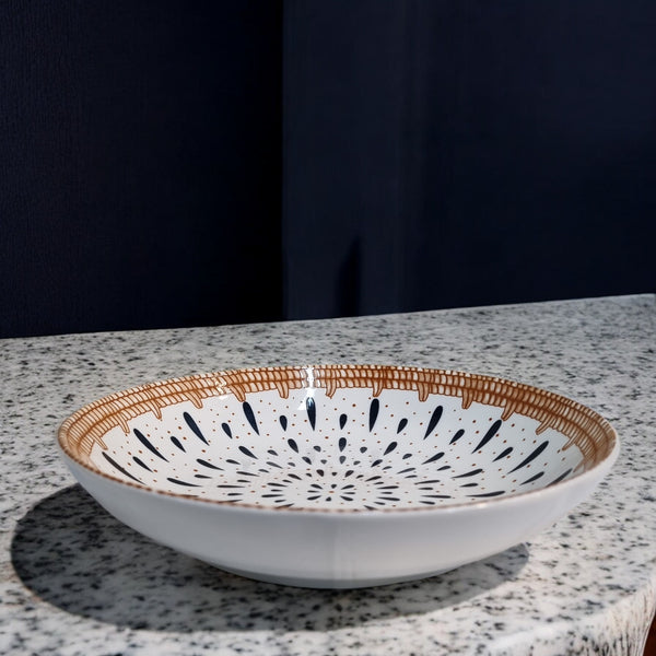 Chic Splatter Deep Ceramic Plate (8 Inch)