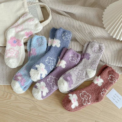 Adult Floral Charm Woolen Socks