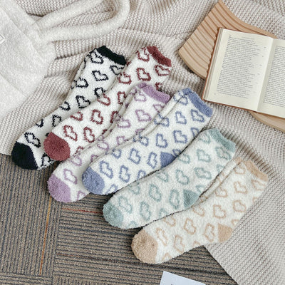 Cozy Hearts Woolen Socks