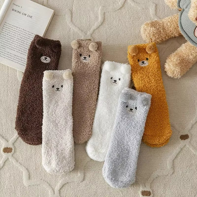 Fluffy Cartoon Woolen Socks