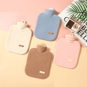 1000ml hot water bag with solid color plush cover