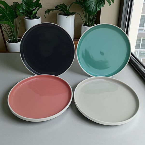 Glossy Round Ceramic Plate (8 inch)