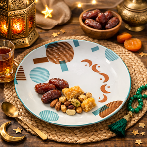 Modern Crescent Moon Ramadan Deep Plate (8in)