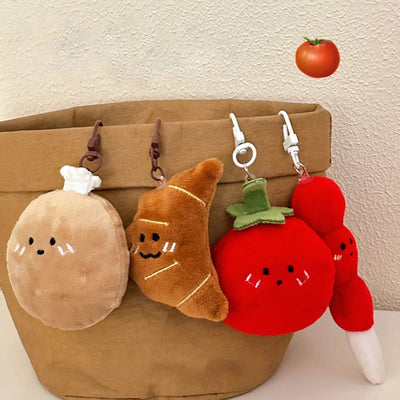 Food-Themed Plush Keychain