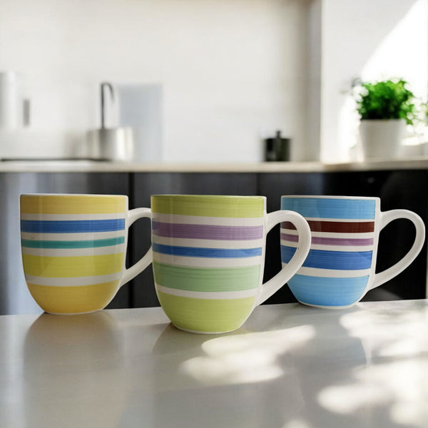 Vibrant Stripes Ceramic Mug (320ml)