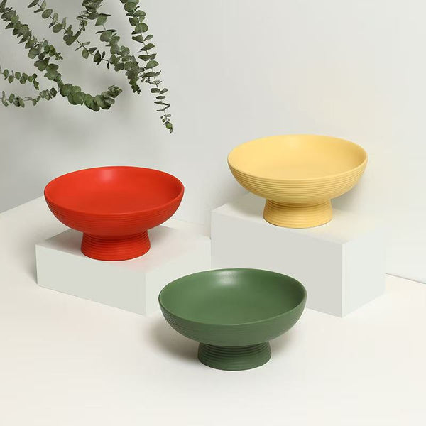 Ceramic Matte Footed Fruit Bowl