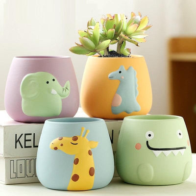 Fun Ceramic Plant Pot for Kids