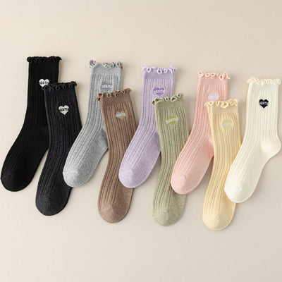 Bestie Ruffle Trim Cotton Socks