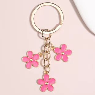 Flower Metallic Keychain