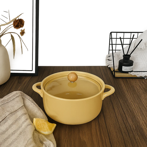 Ceramic Casserole Pot with Lid (8inch)