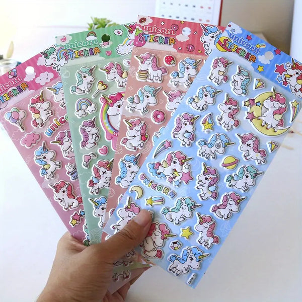 Unicorn Theme 3D Stickers