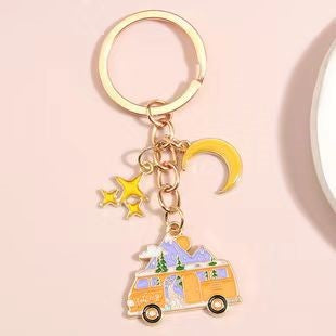 Travel Friendly Metallic Keychain