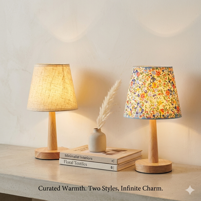 Fabric Shade Mini LED Table Lamp (USB Powered)