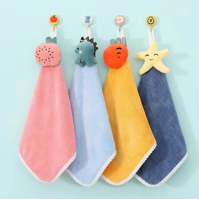 Cartoon Plush Hanging Face Towel