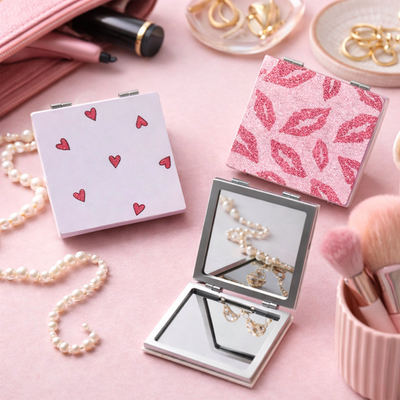 Pocket Mirror with Printed Cover