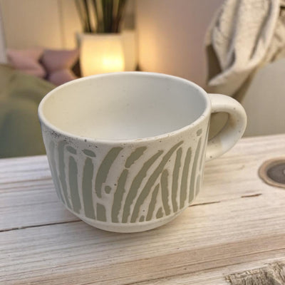 Minimalist Speckled Stoneware Drinking Mug - 300ml