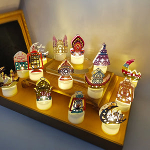 LED Ramadan Lantern Candle Lights
