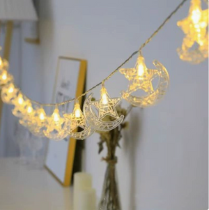 Festive Theme Moon Star Fairy lights (1M)
