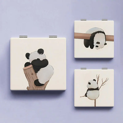 Panda Pocket Mirror with Printed Cover