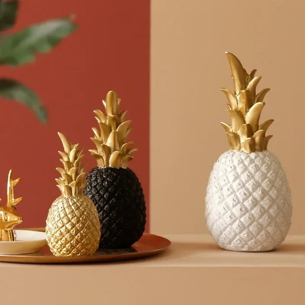 Pineapple-Shaped Ceramic Decor