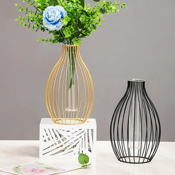 Modern Metal Cage Vase