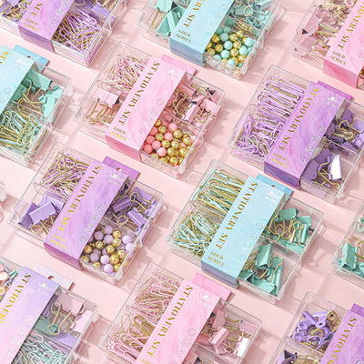 Pastel Desk Organizer Clip Set