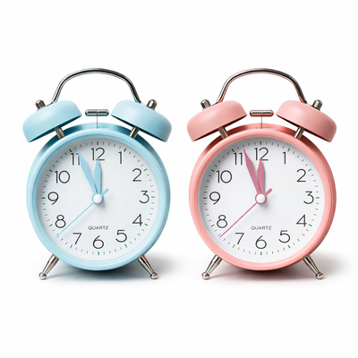 Pastel Matte Twin-Ear Alarm Clock