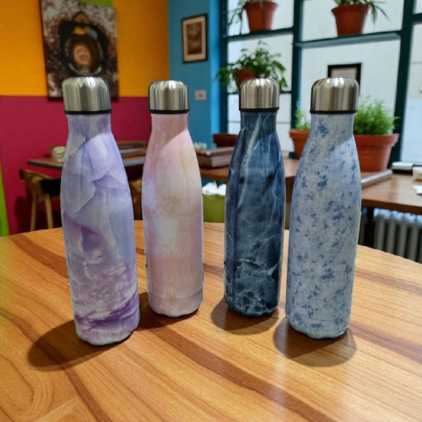 Water Color Effect Stainless Steel Water Bottle (500ml)