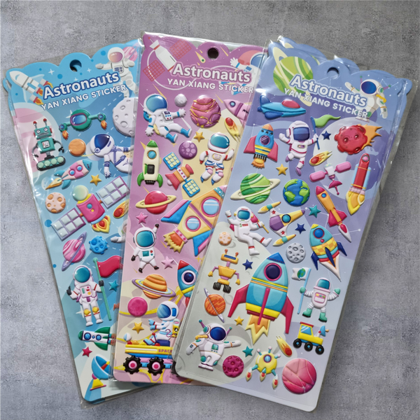 Astronaut Theme 3D Stickers