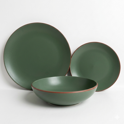 Sage Green Ceramic Dinnerware Series