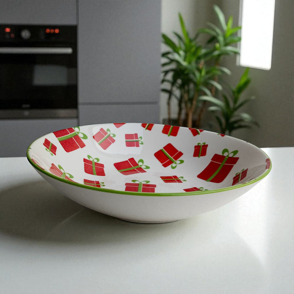Holiday Gifting Ceramic Serving Bowl (10inch)