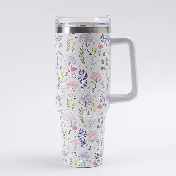 Floral Stainless Steel Tumbler (1200ml)