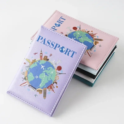 World Map Passport Cover