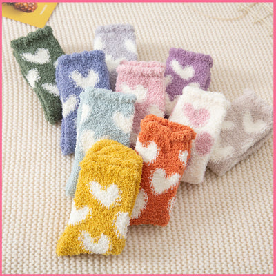 Heart Fill Theme Woollen Socks
