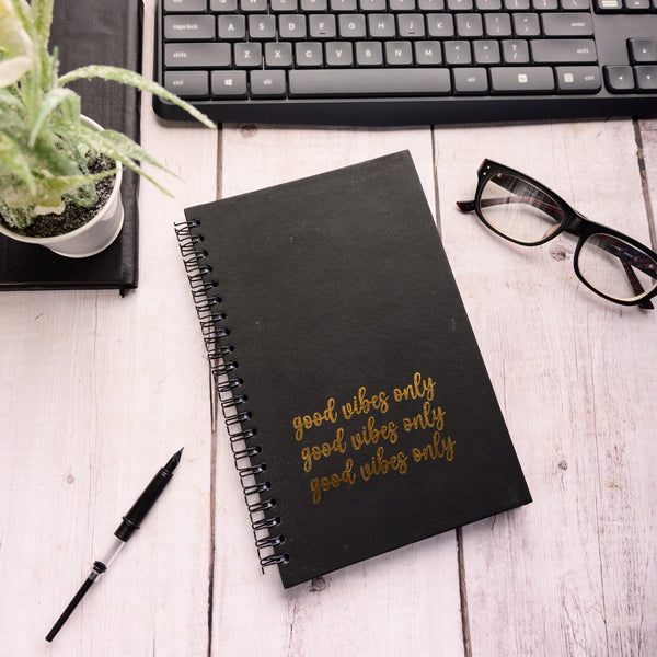 Good Vibes Only Foil Notebook