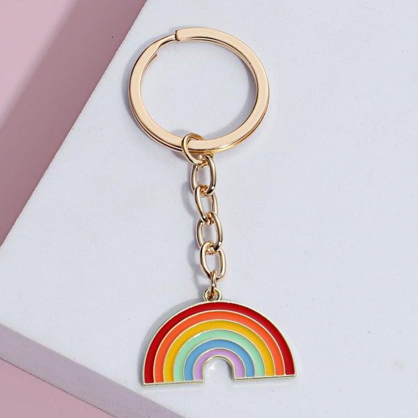Metallic Rainbow Keychain