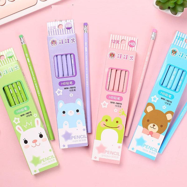Animal Theme HB Pencils (12pcs)